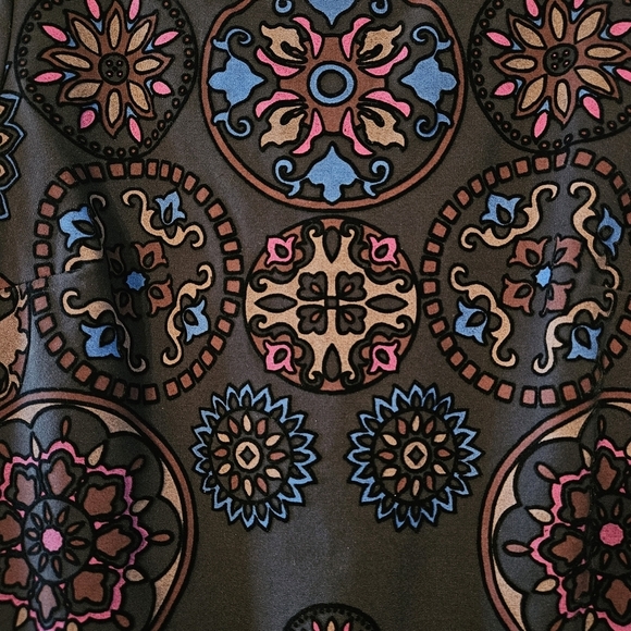 Desigual Sofia Patterns Boho Floral Print Mini Casual Navy Blue Dress Size XL. - Picture 11 of 16